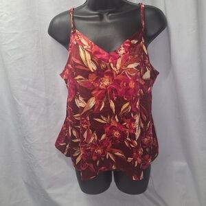 Stars above floral tank top size XL
